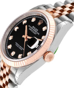 Đồng hồ Rolex Datejust 126231 Black Diamond Dial Steel Everose Gold chính hãng