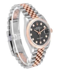 Đồng hồ Rolex Datejust 126231 Diamond Fluted Dial Steel Rose Gold chính hãng
