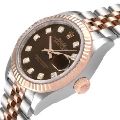 Đồng hồ Rolex Lady-Datejust 279171 28mm Steel Rose Gold Chocolate Diamond cao cấp