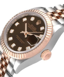 Đồng hồ Rolex Lady-Datejust 279171 28mm Steel Rose Gold Chocolate Diamond cao cấp