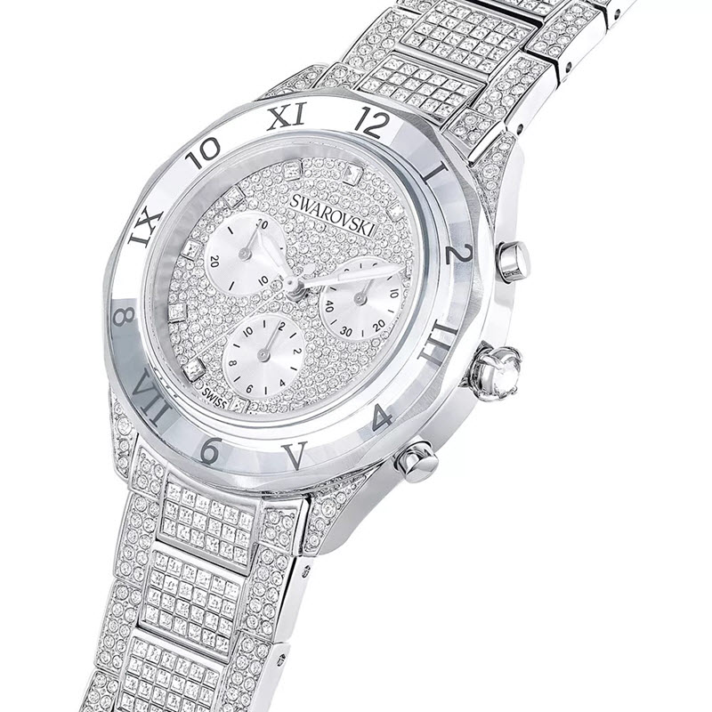 Đồng hồ Swarovski Dextera Lux Silver Watch 40mm cao cấp