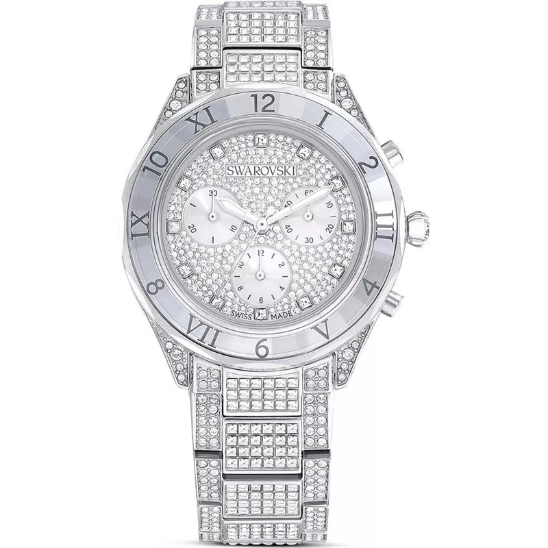 Đồng hồ Swarovski Dextera Lux Silver Watch 40mm cao cấp