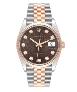 Đồng hồ Rolex Datejust 126231 36mm vi tính nâu mặt số đính kim cương