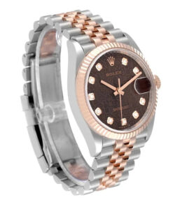 Đồng hồ Rolex Datejust 126231 36mm vi tính nâu mặt số đính kim cương cao cấp