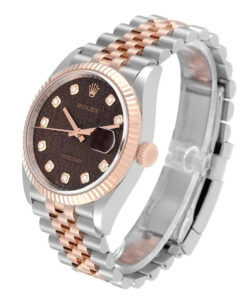 Đồng hồ Rolex Datejust 126231 36mm vi tính nâu mặt số đính kim cương sang trọng