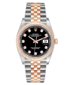 Đồng hồ Rolex Datejust 126231 Black Diamond Dial Steel Everose Gold cao cấp