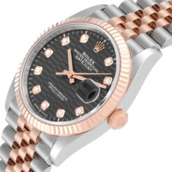 Đồng hồ Rolex Datejust 126231 Diamond Fluted Dial Steel Rose Gold chính hãng