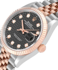 Đồng hồ Rolex Datejust 126231 Diamond Fluted Dial Steel Rose Gold chính hãng