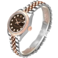 Đồng hồ Rolex Lady-Datejust 279171 28mm Steel Rose Gold Chocolate Diamond cao cấp