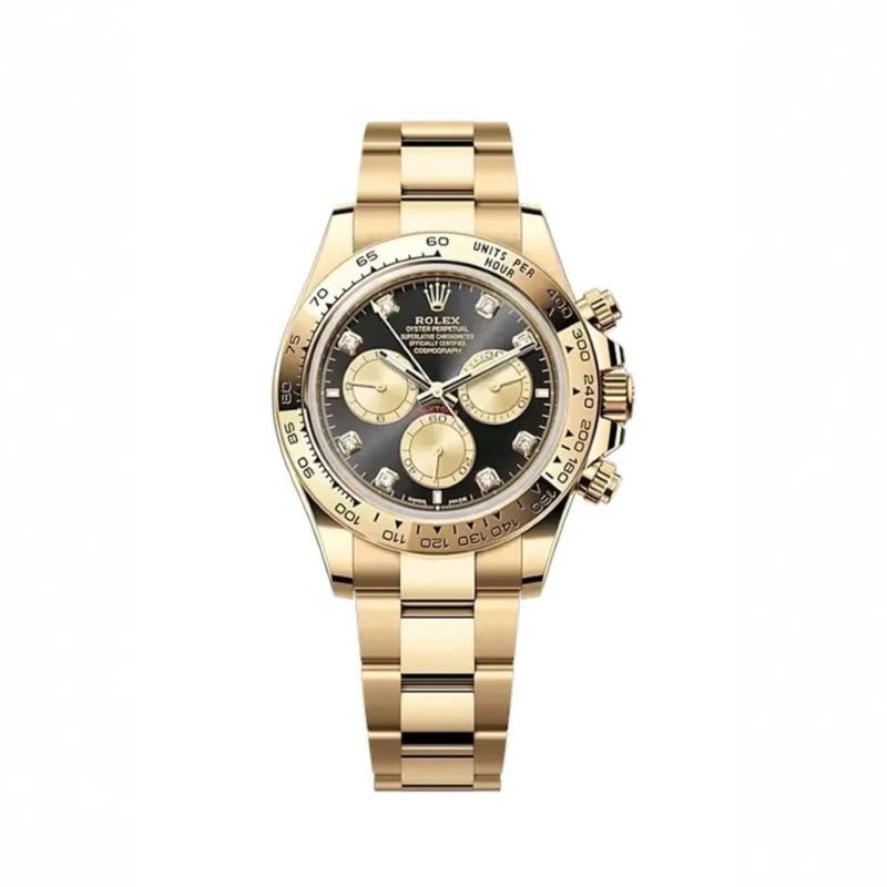 Đồng Hồ Rolex Cosmograph Daytona 126508 Mặt Số Đen Sáng Cọc Số Kim Cương