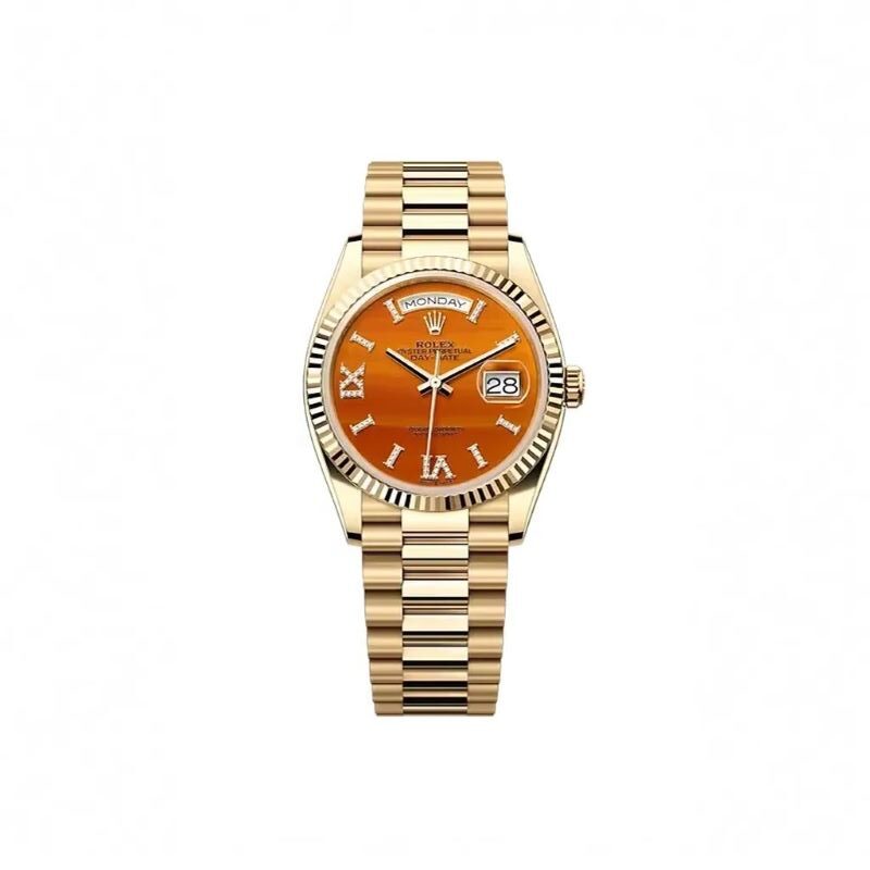 Đồng Hồ Rolex Day-Date 36 128238 Mặt Số Đá Carnelian