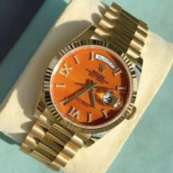 Đồng Hồ Rolex Day-Date 36 128238 Mặt Số Đá Carnelian