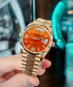 Đồng Hồ Rolex Day-Date 36 128238 Mặt Số Đá Carnelian