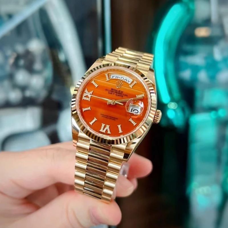 Đồng Hồ Rolex Day-Date 36 128238 Mặt Số Đá Carnelian