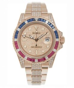 Đồng Hồ Rolex GMT-Master II 126755 SARU-DIAO Vàng Khối 18k Chính Hãng