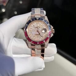 Đồng Hồ Rolex GMT-Master II 126755 SARU-DIAO Vàng Khối 18k Chính Hãng