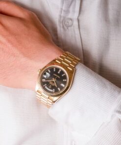 Rolex Day-Date 40 228238 Mặt Số Đen Nạm Kim Cương