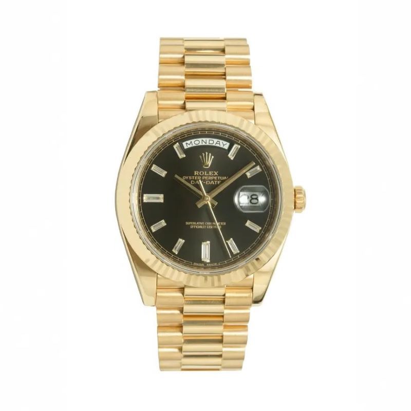 Rolex Day-Date 40 228238 Mặt Số Đen Nạm Kim Cương