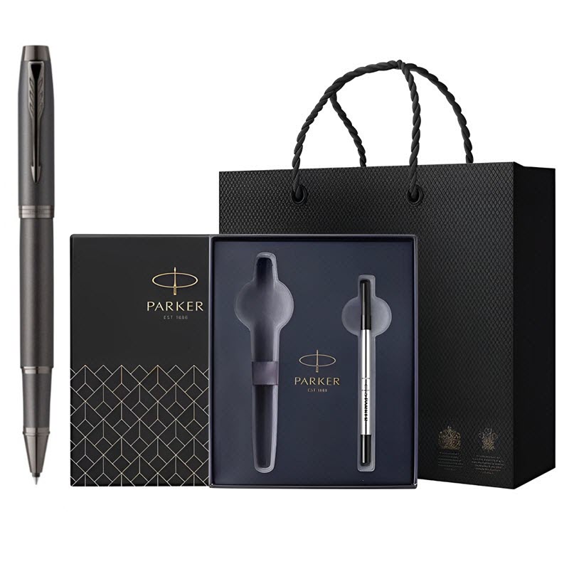 Bộ quà tặng bút ký Parker IM MONO TITAN F-2173275 tặng kèm 1 ngòi, hộp và túi hãng