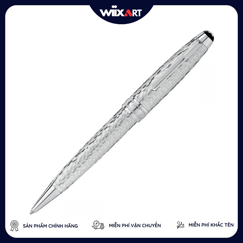 Bút bi ký tên Montblanc Meisterstück Solitaire Martelé Silver Le Grand Roller