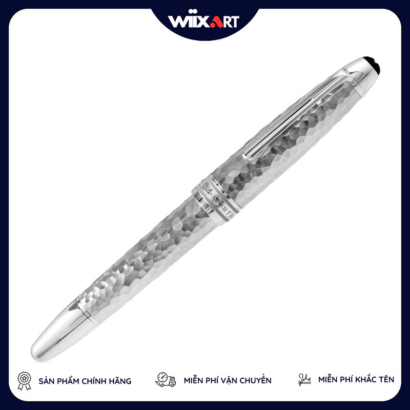 Bút ký Montblanc Meisterstück Solitaire Martelé Silver Le Grand Roller