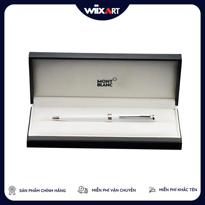 Bút ký Montblanc Pix Collection Platinum Line màu trắng Kuli