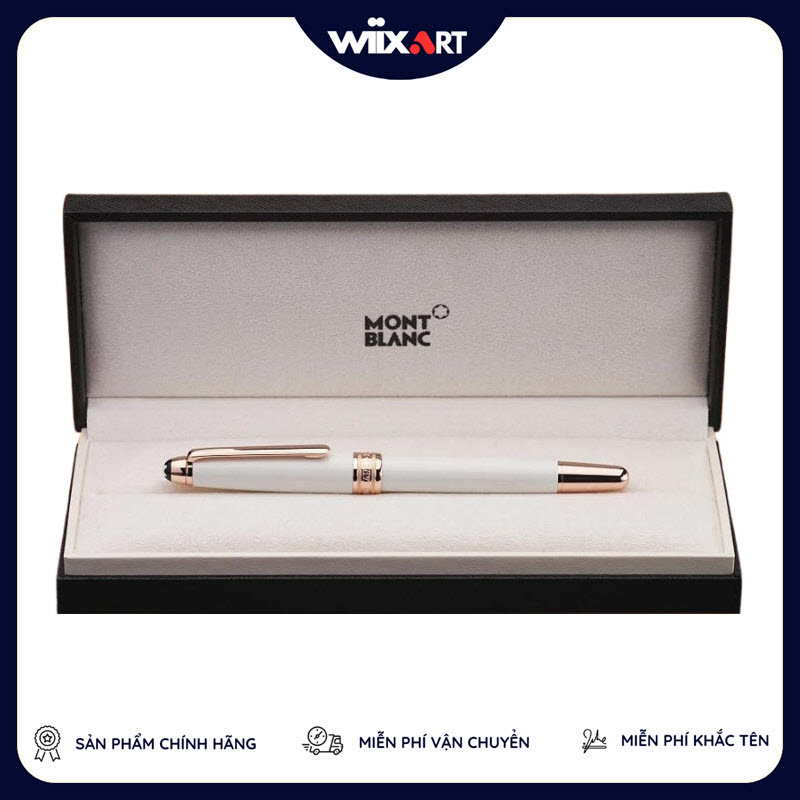 Bút ký tên Montblanc White Solitaire Red Gold Singapore Special Edition