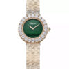 Đồng Hồ Chopard L'heure Du Diamant 10A178-5311 Round Mặt Xanh Lá 26mm Dây Vàng Hồng