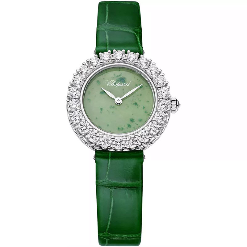 Đồng Hồ Chopard L'heure Du Diamant 13A178-1310 Round Xanh Lá 26mm