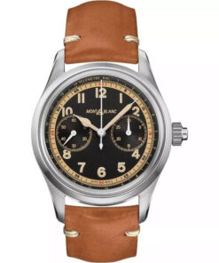 Đồng Hồ Montblanc 1858 125581 Monopusher Chronograph 42mm Dây Da Nâu