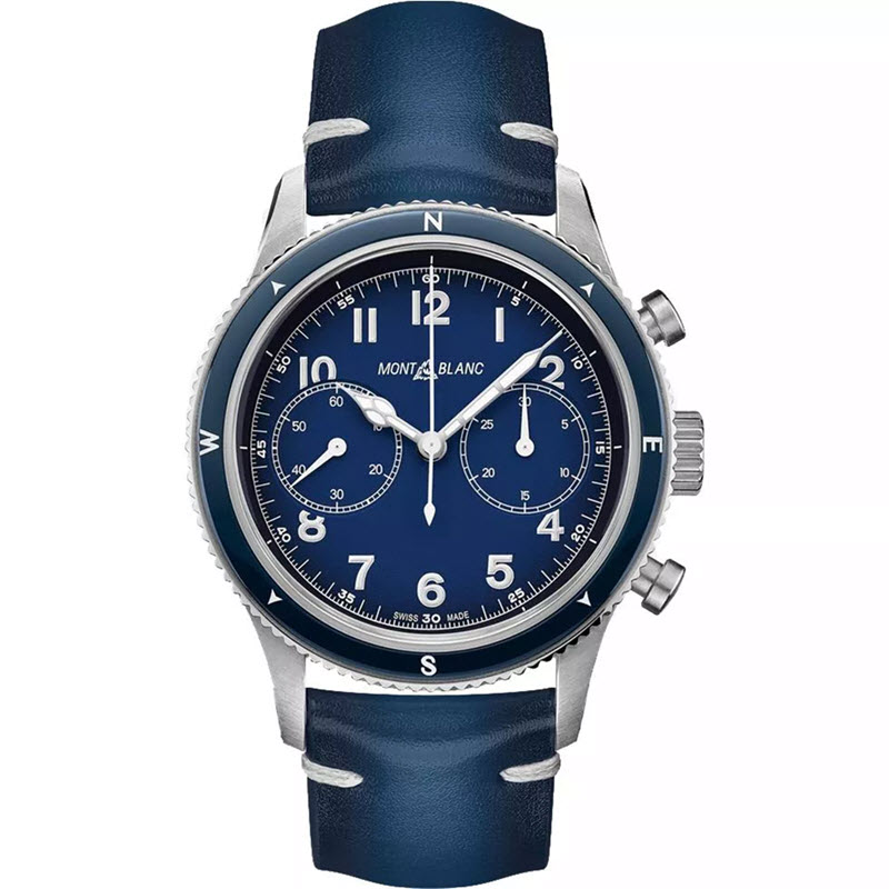 Đồng Hồ Montblanc 1858 126912 Automatic Chronograph Xanh 42mm Chính Hãng