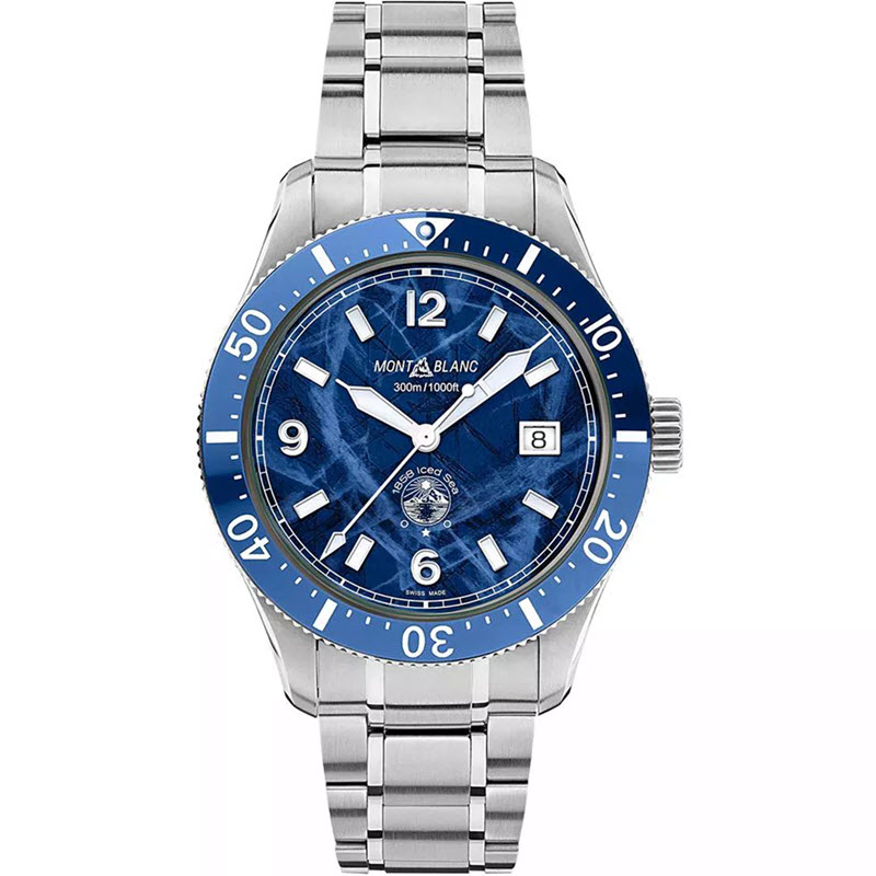 Đồng Hồ Lặn Thể Thao Montblanc 1858 Iced Sea MB129369 Automatic Date Xanh 41mm