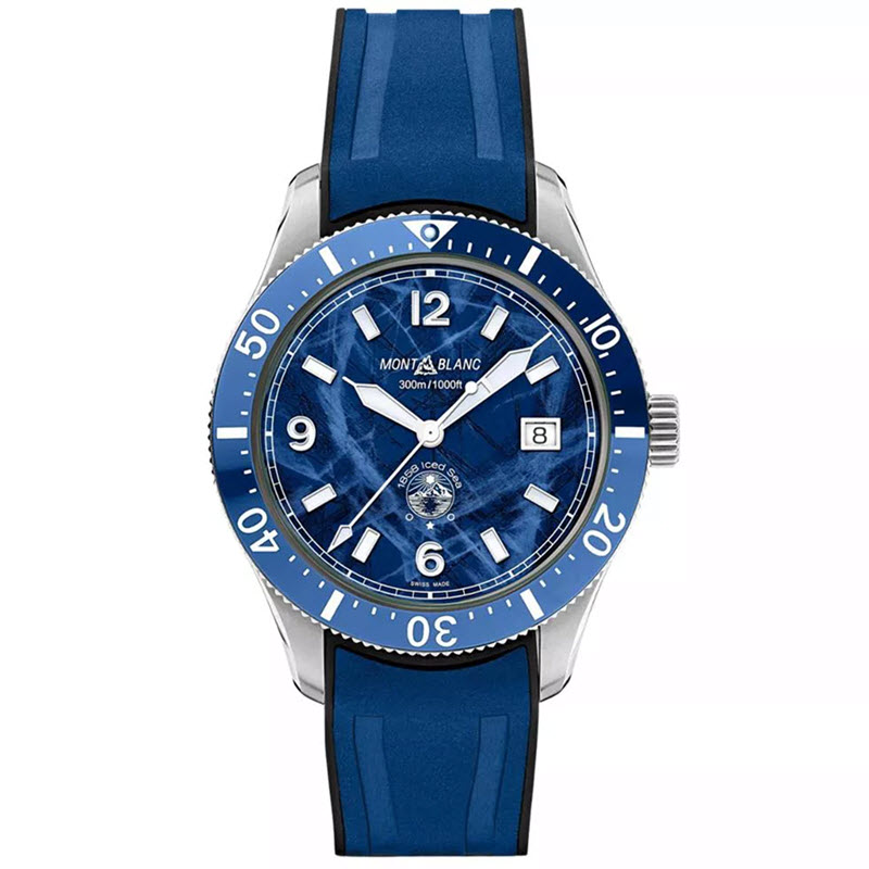 Đồng Hồ Montblanc 1858 Iced Sea MB129370 Automatic Date Xanh Navy 41mm