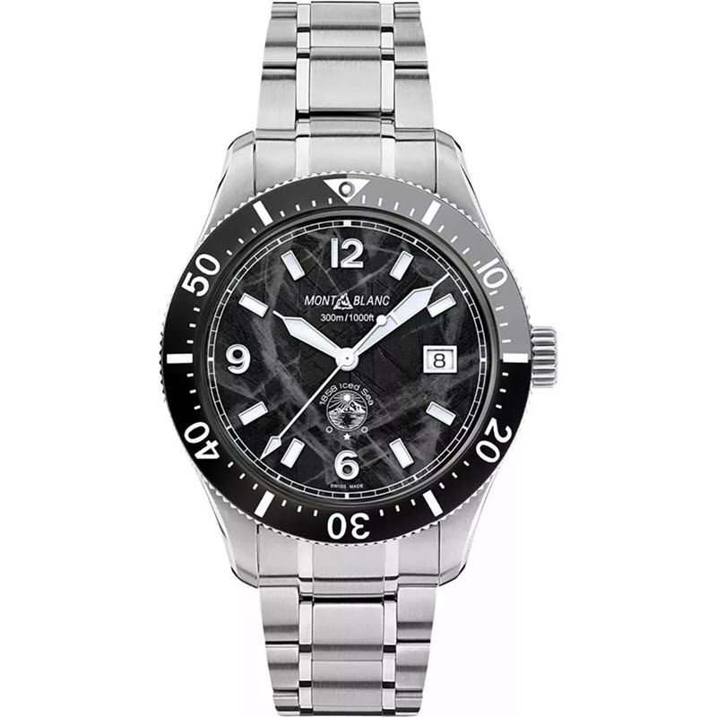 Đồng Hồ Montblanc 1858 Iced Sea MB129371 Automatic Đen 41mm Dây Thép