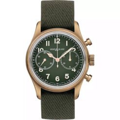 Đồng Hồ Montblanc 1858 MB119908 Xanh Quân Đội Bản Giới Hạn 42mm Dây Vải