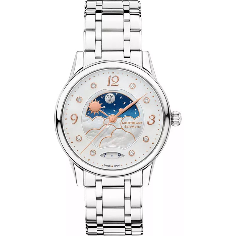 Đồng Hồ Nữ Montblanc Bohème MB129760 Day & Night 34mm Dây Thép