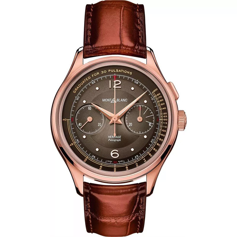 Đồng Hồ Montblanc Heritage Pulsograph 126095 Tobacco Bản Giới Hạn 40mm