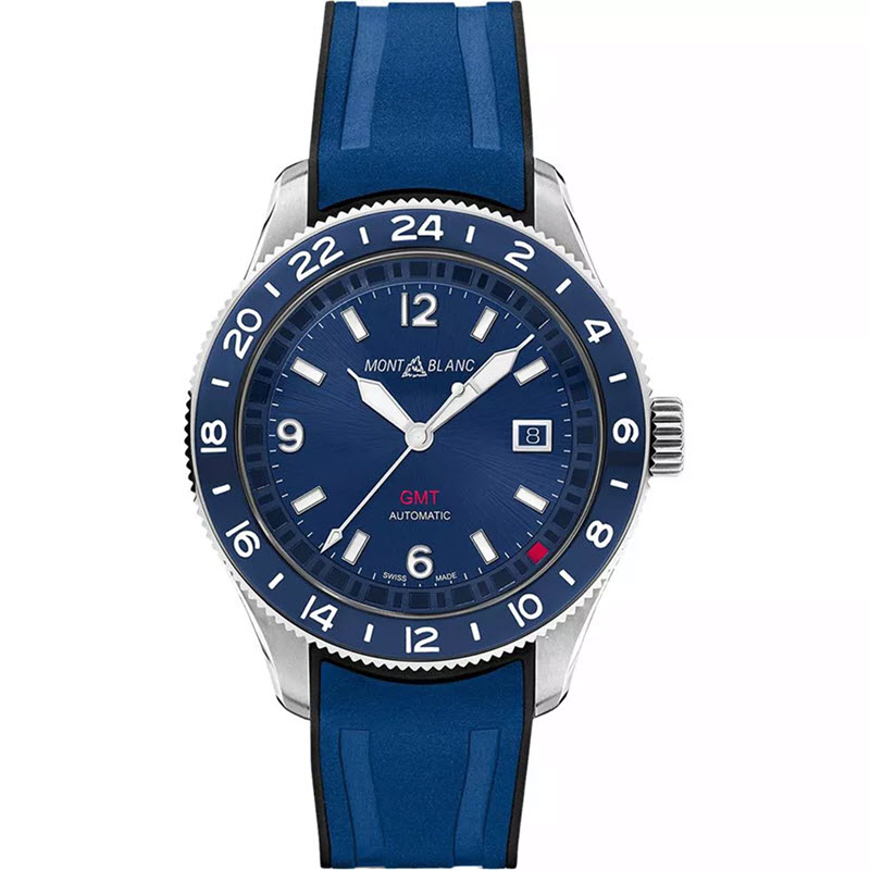 Đồng Hồ Montblanc MB129617 1858 GMT Automatic Date Xanh 42mm Dây Cao Su