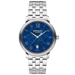 Đồng Hồ Montblanc MB131275 Tradition Automatic Date Dây Thép Bạc 40mm