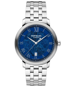 Đồng Hồ Montblanc MB131275 Tradition Automatic Date Dây Thép Bạc 40mm