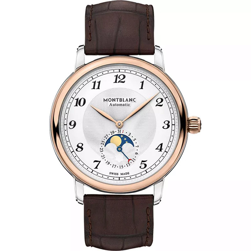 Đồng Hồ Montblanc Star Legacy 117580 Moonphase Viền Vàng Hồng 42mm