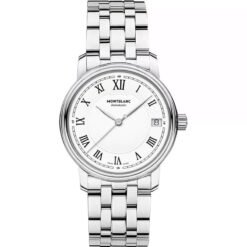 Đồng Hồ Montblanc Tradition 124783 Automatic Date Trắng Bạc 32mm