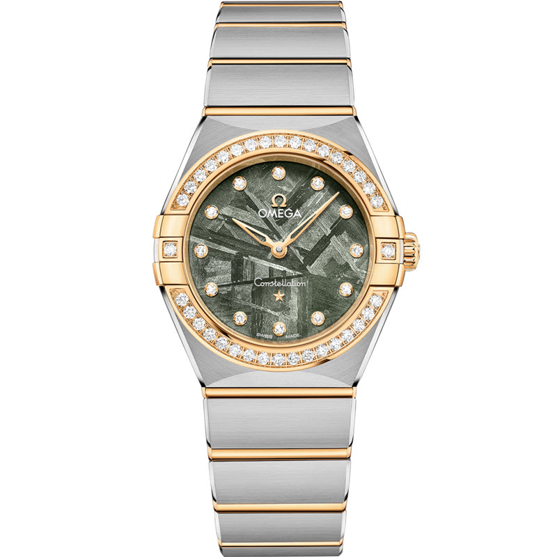 Đồng Hồ Omega Constellation 131.25.28.60.99.002 Mặt Số Thiên Thạch Xanh Lá 28mm