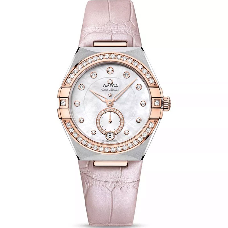 Đồng Hồ Omega Constellation 131.28.34.20.55.001 34mm Dây Da Hồng