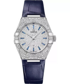 Đồng Hồ Omega Constellation 131.58.29.20.99.003 29mm Dây Da Xanh Navy