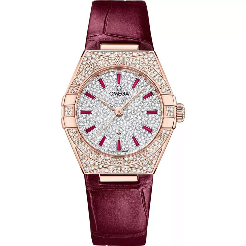 Đồng Hồ Omega Constellation 131.58.29.20.99.001 29mm Full Đá Quý