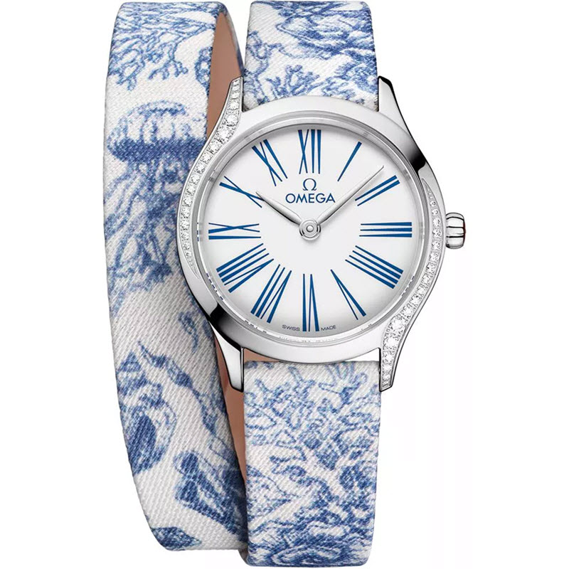 Đồng Hồ Omega De Ville 428.17.26.60.04.001 Trésor Xanh 26mm Dây Đôi
