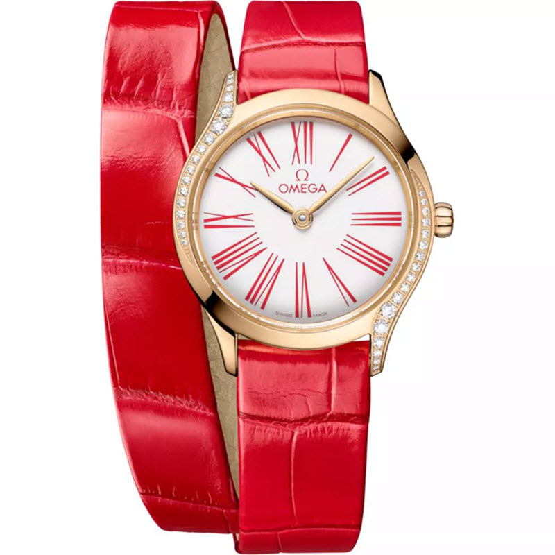 Đồng Hồ Omega De Ville 428.58.26.60.04.003 Mini Trésor Đỏ 26mm Dây Đôi