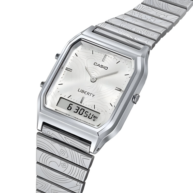 Đồng Hồ Casio Limited Nữ AQ-230ELT-7ADR Analog Digital Retro - Ảnh 2