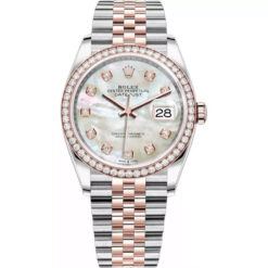 Đồng Hồ Rolex Oyster Perpetual 126281RBR-0009 Mặt Xà Cừ Trắng 36mm Viền Kim Cương